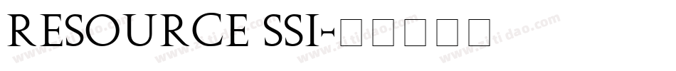 Resource SSi字体转换